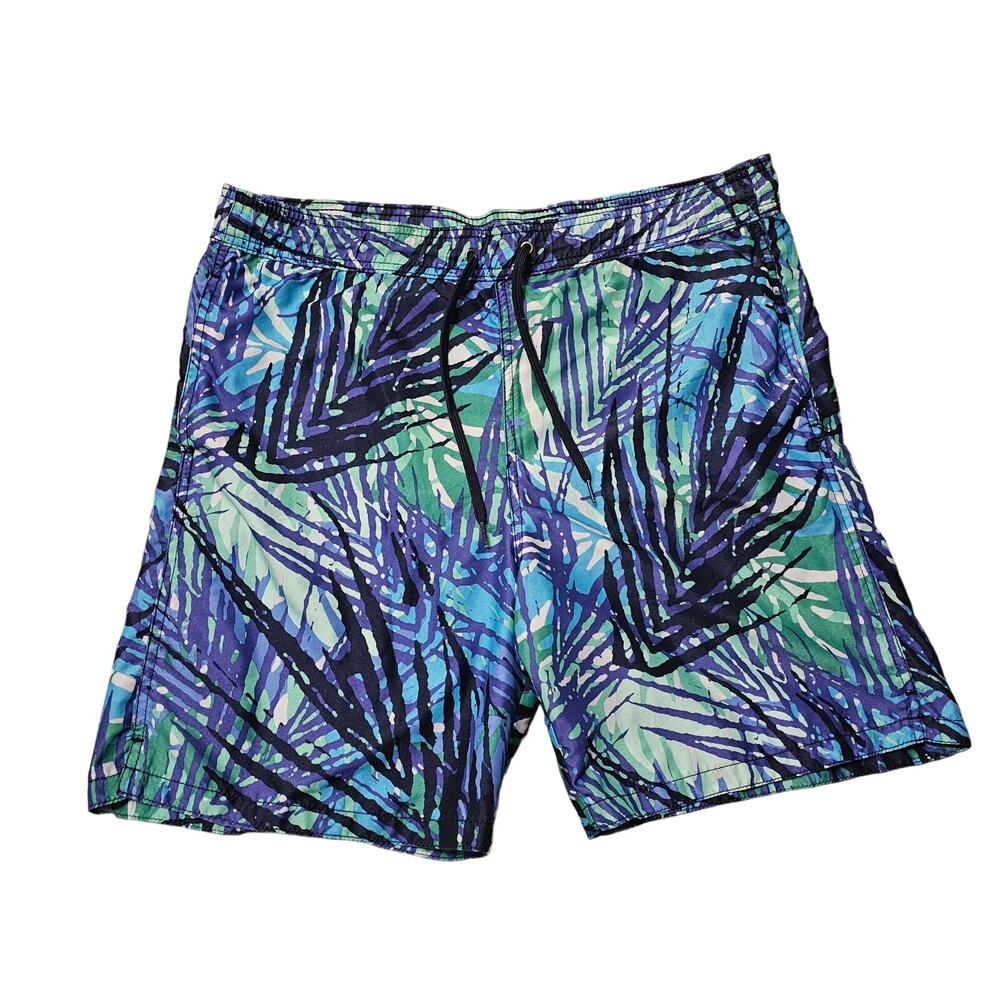 Merona Mens Swim Shorts Size L (see measurements) Palm Beach